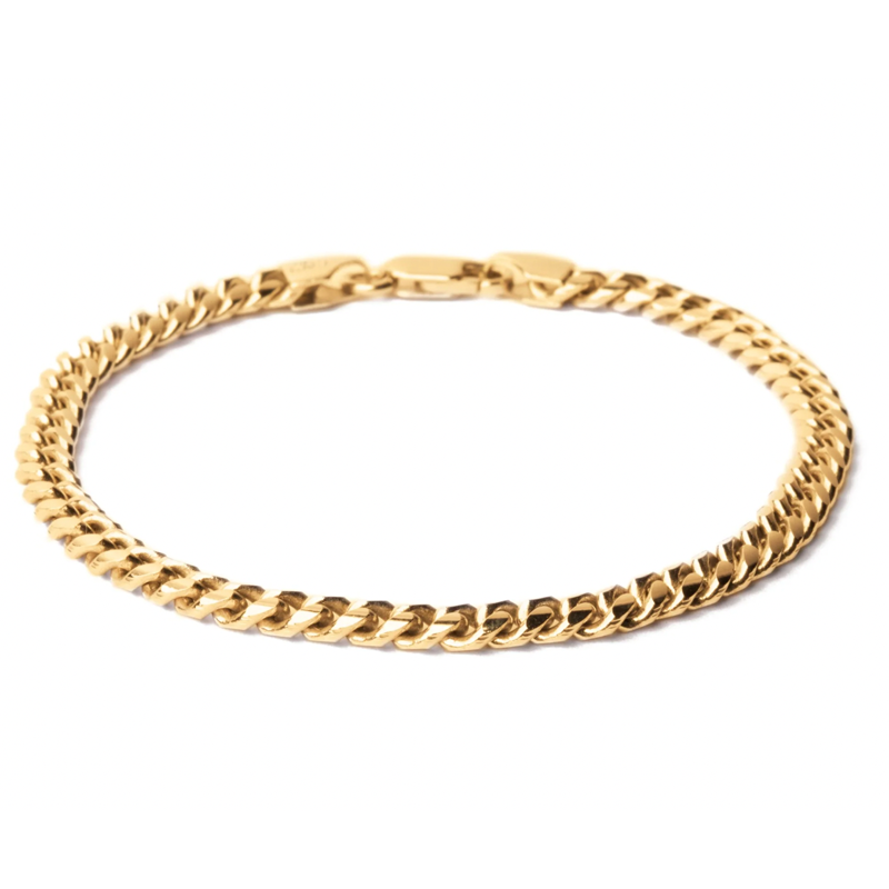 Gold link chain bracelet