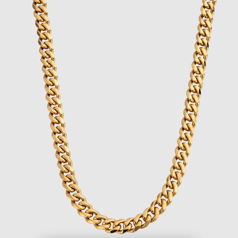 gold chunky chain necklace