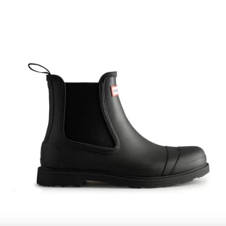 black chelsea boots hunter